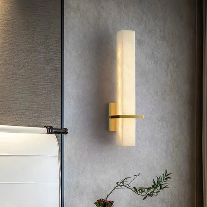 Tall Modern Wall Light With Warm LED Ambient Glow