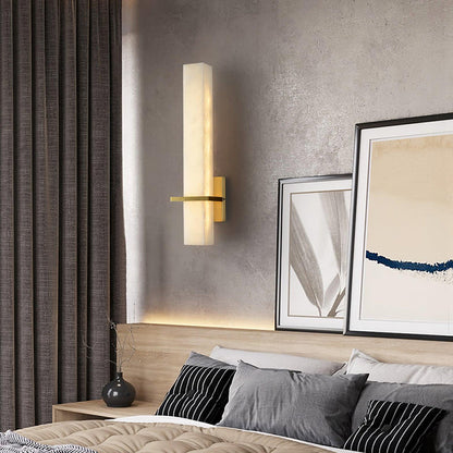 Tall Modern Wall Light With Warm LED Ambient Glow