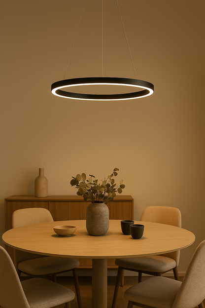 Bright Round LED Pendant Light for Home and Office