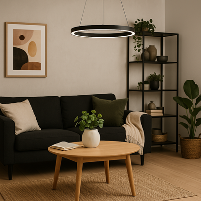 Bright Round LED Pendant Light for Home and Office