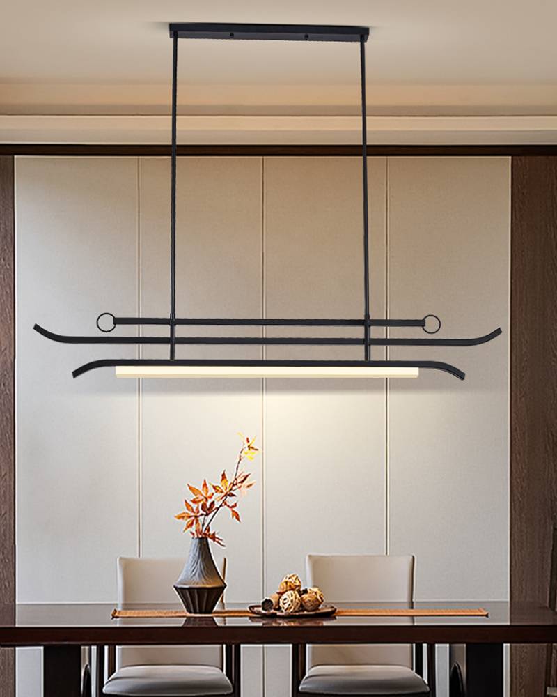 Modern Linear Pendant Light Fixtures for Dining Areas