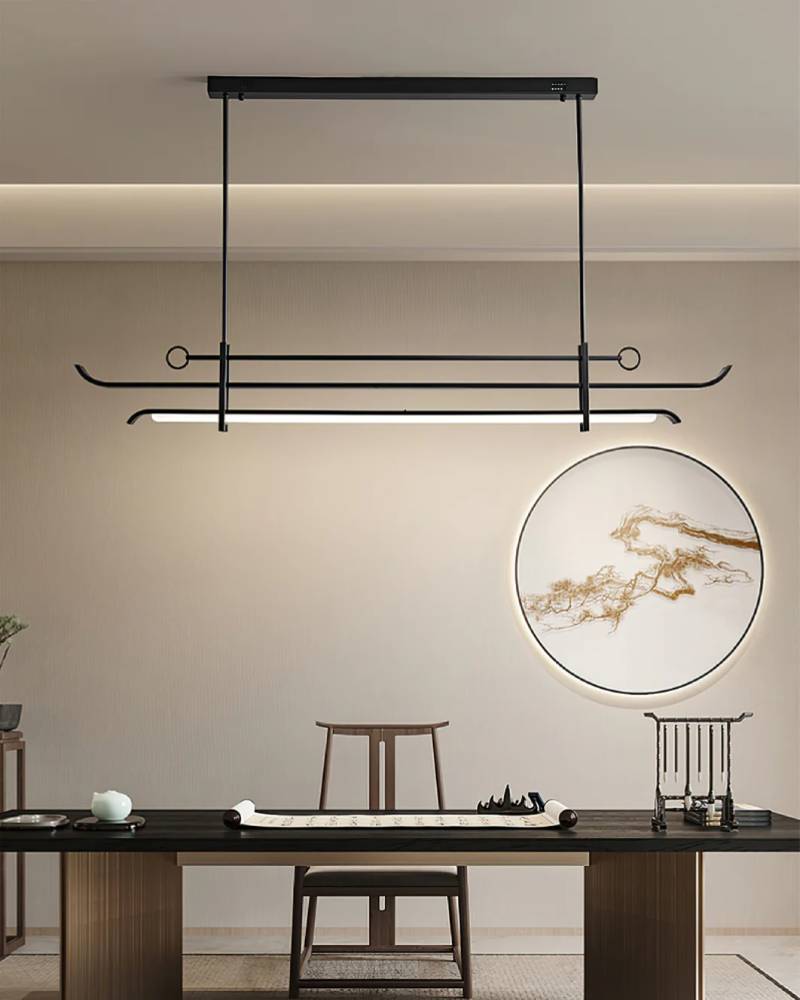 Modern Linear Pendant Light Fixtures for Dining Areas