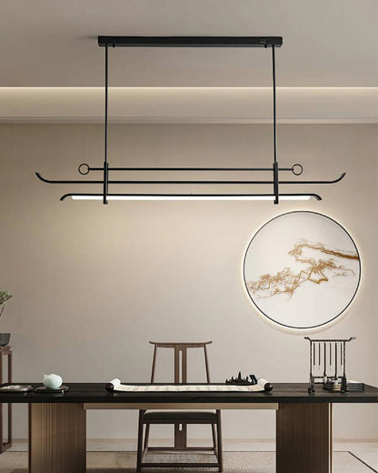 Modern Linear Pendant Light Fixtures for Dining Areas