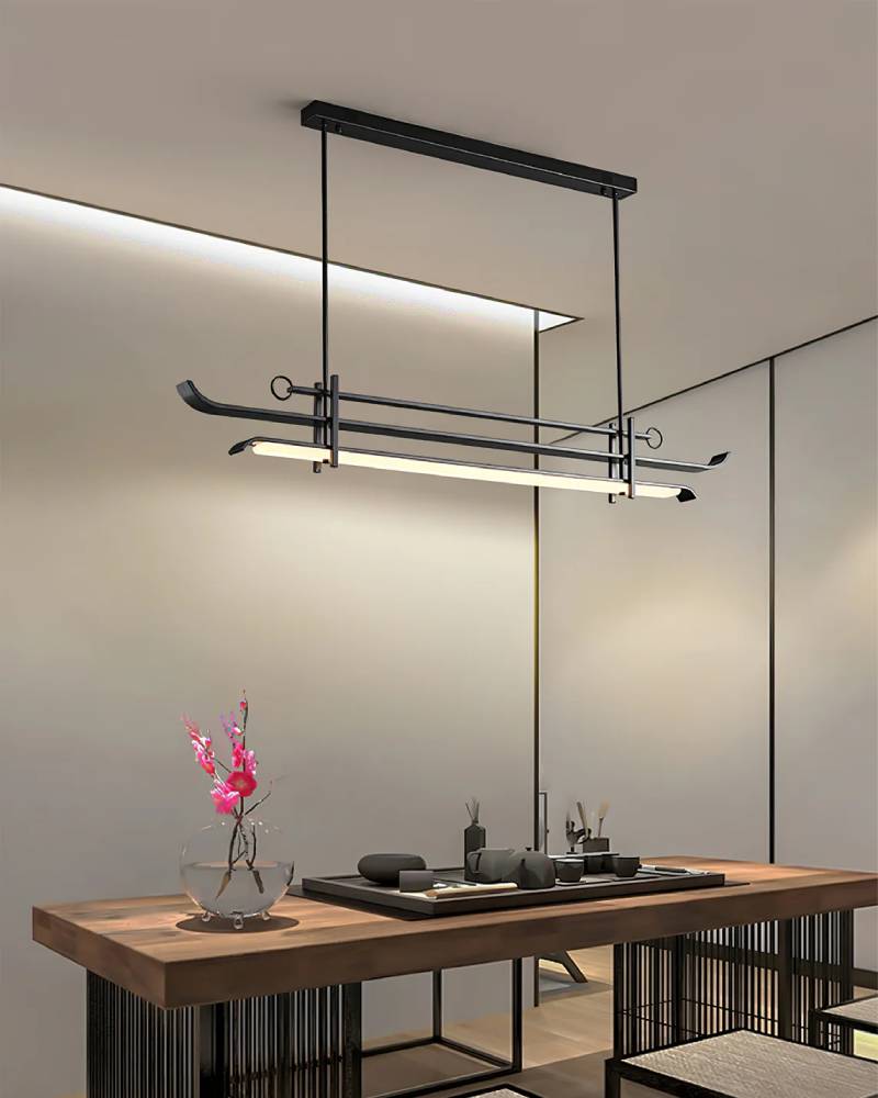 Modern Linear Pendant Light Fixtures for Dining Areas