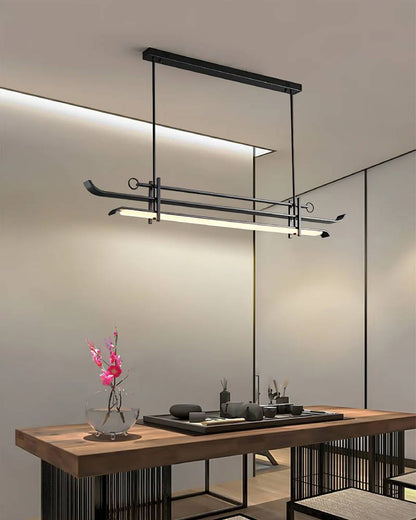 Modern Linear Pendant Light Fixtures for Dining Areas