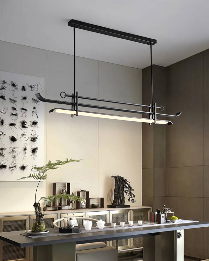 Modern Linear Pendant Light Fixtures for Dining Areas