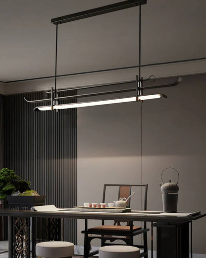 Modern Linear Pendant Light Fixtures for Dining Areas