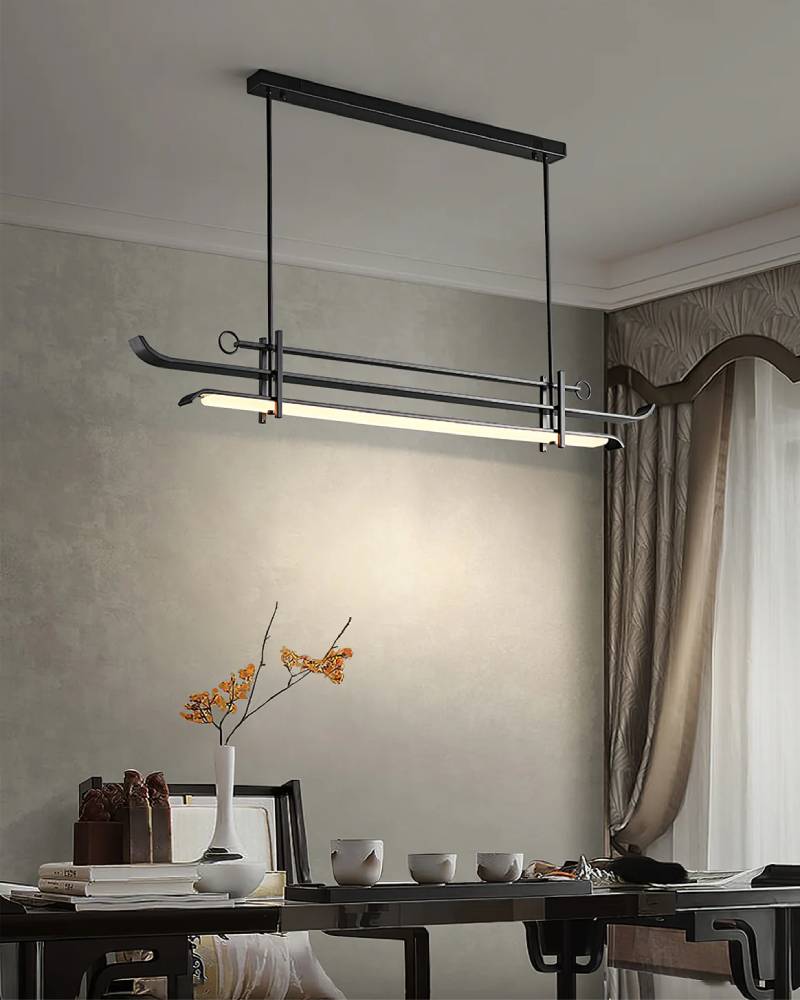 Modern Linear Pendant Light Fixtures for Dining Areas