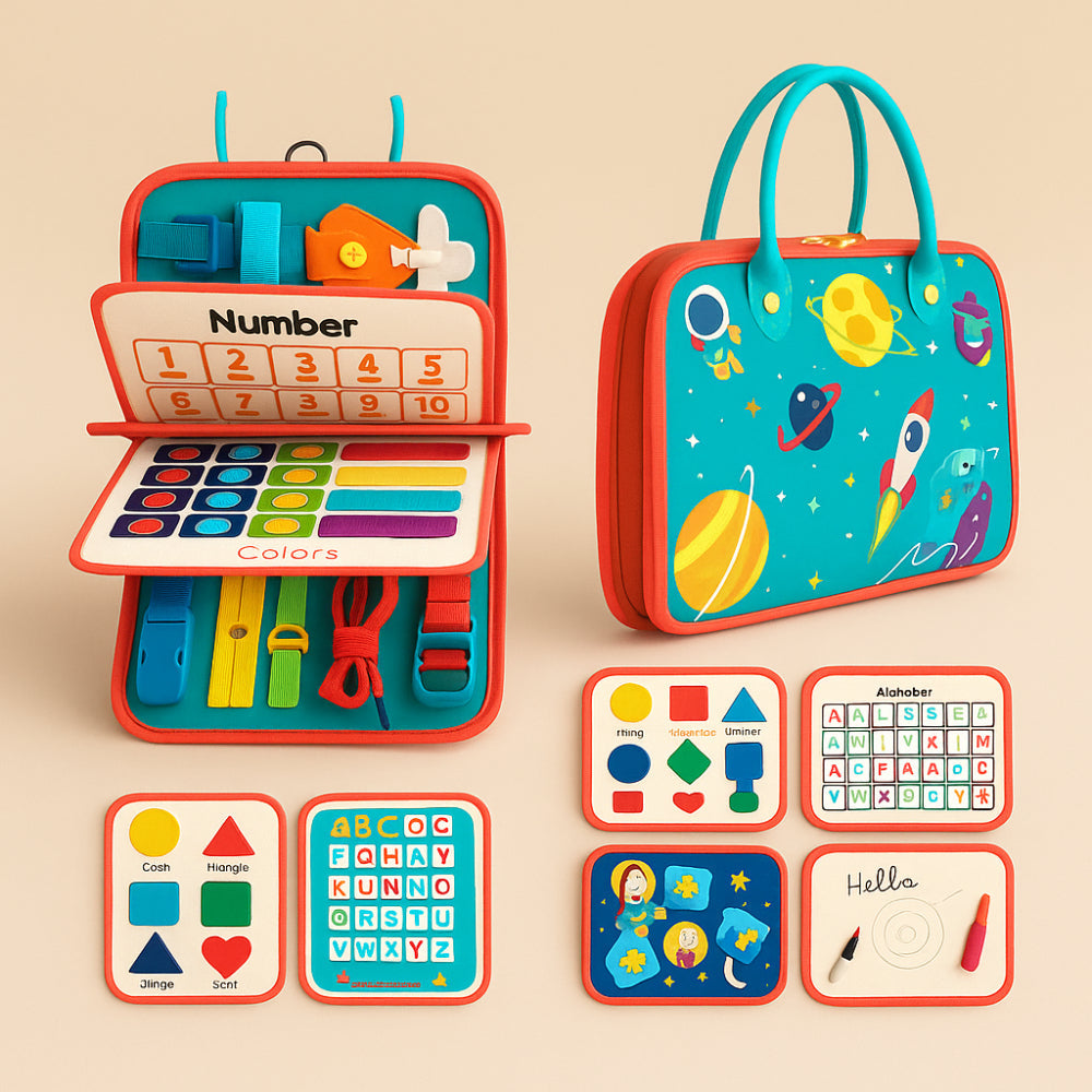 Portable Kids Educational Play Board Storage Case