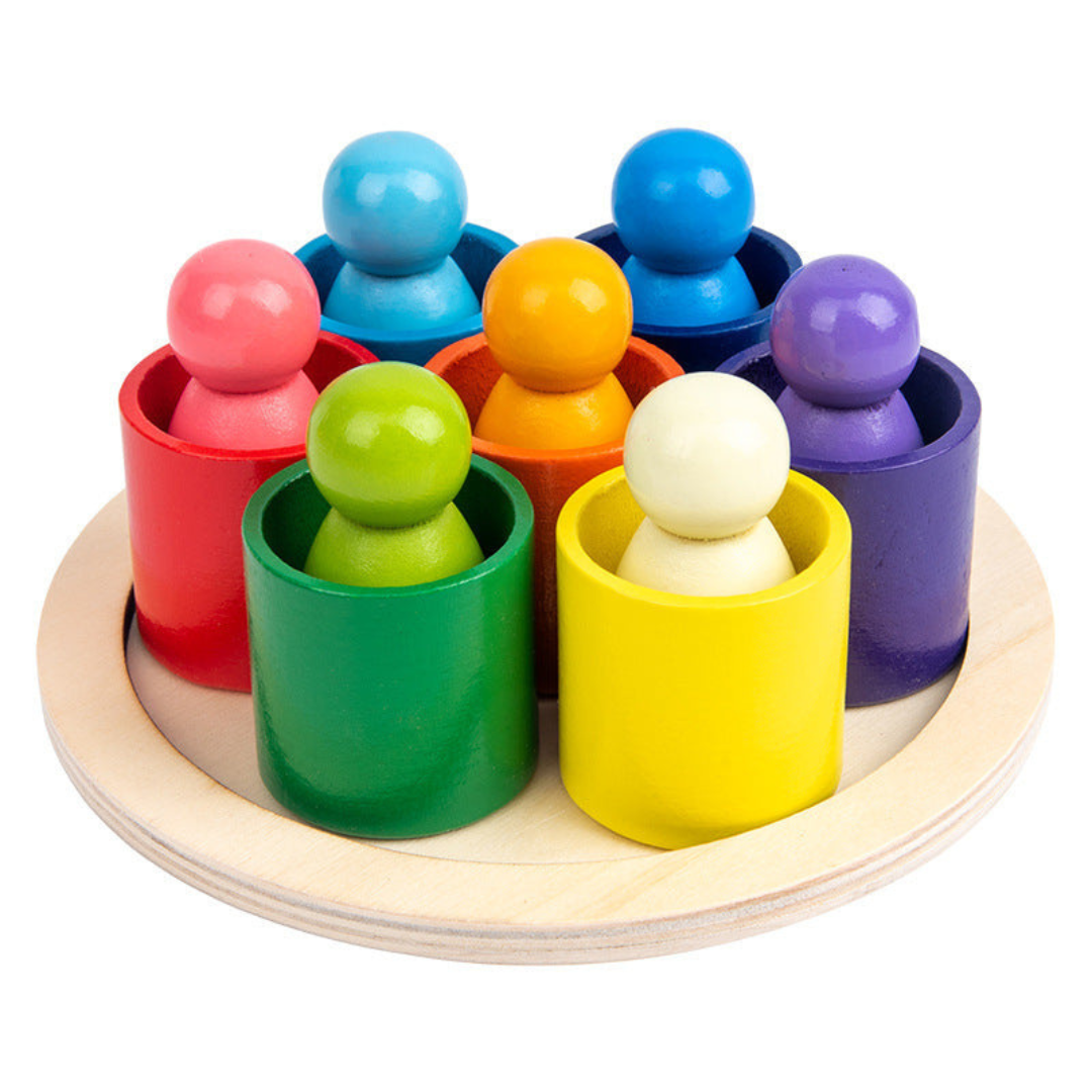 Montessori color wooden building blocks 11