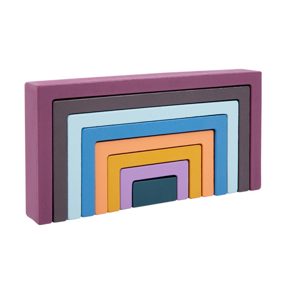 Montessori color wooden building blocks 15