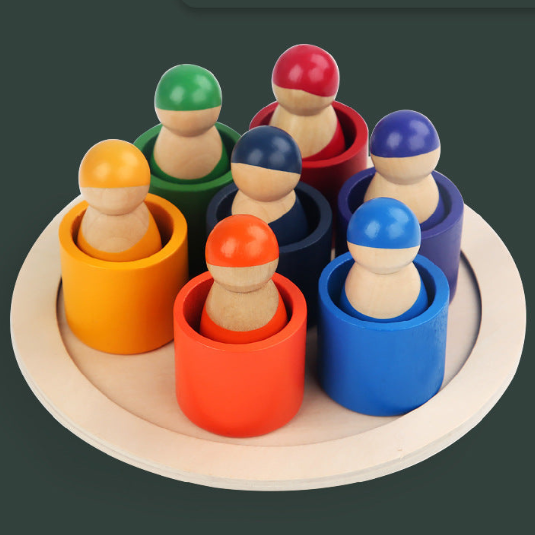Montessori color wooden building blocks 2