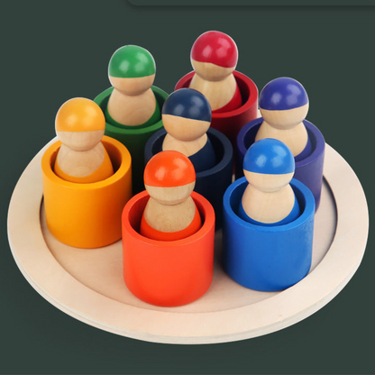Montessori color wooden building blocks 2