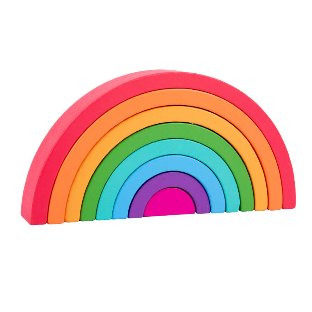 Montessori color wooden building blocks 6