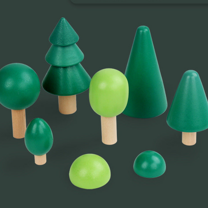 Montessori color wooden building blocks 7