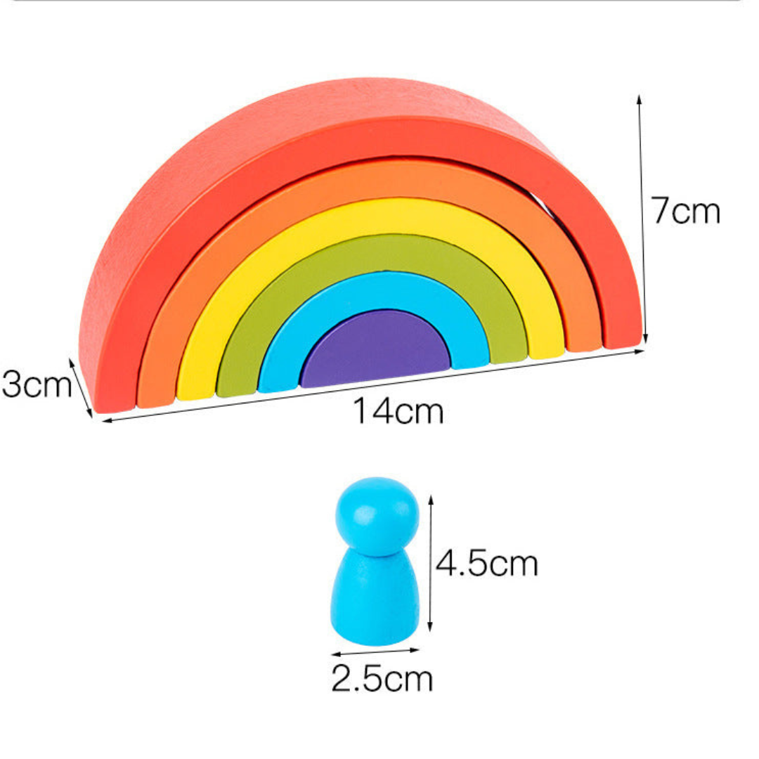 Montessori color wooden building blocks 9