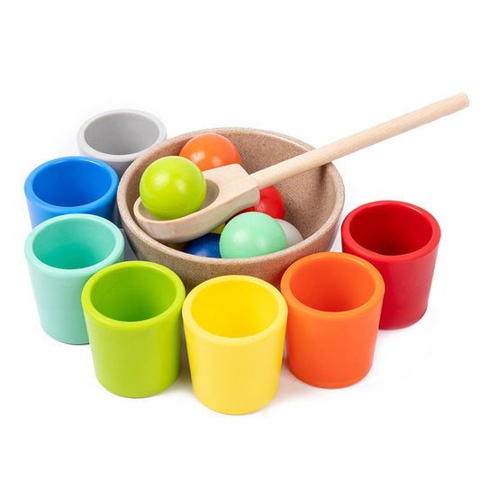 Educational Wooden Color Sorting Toy - Lusomart