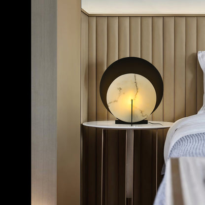MoonLuxe – Elegant Alabaster Disk Lamp 3
