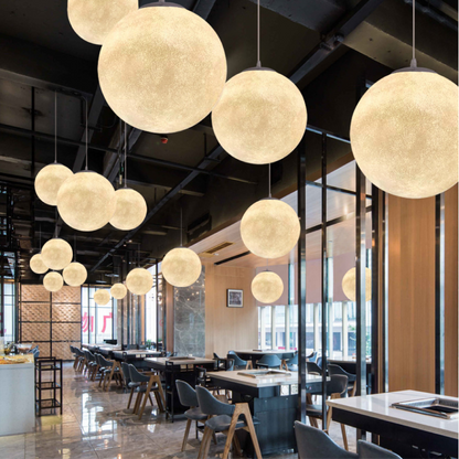 Natural Bamboo Pendant Light with Soft Glow Shade