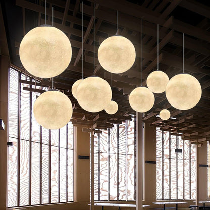 Warm Glow Moon Pendant Light for Home Decor