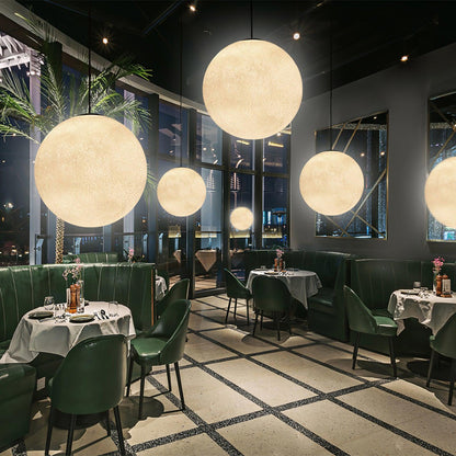 Warm Glow Moon Pendant Light for Home Decor