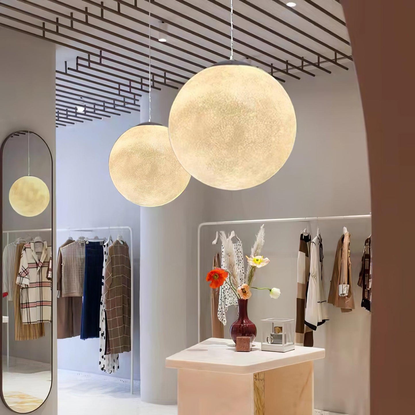 Warm Glow Moon Pendant Light for Home Decor