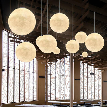 Warm Glow Moon Pendant Light for Home Decor