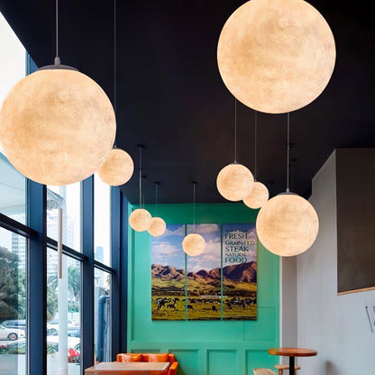 Warm Glow Moon Pendant Light for Home Decor