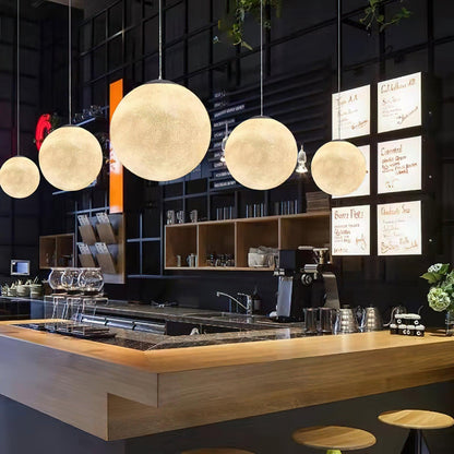 Warm Glow Moon Pendant Light for Home Decor