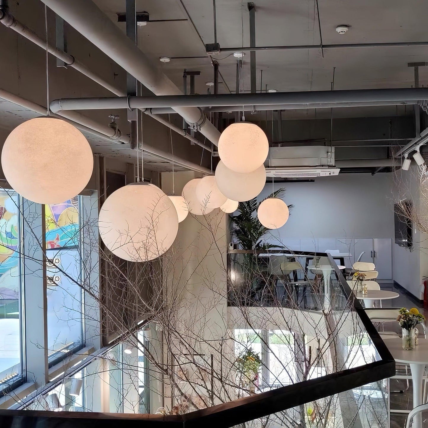 Warm Glow Moon Pendant Light for Home Decor