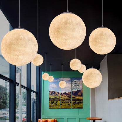 Warm Glow Moon Pendant Light for Home Decor