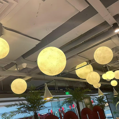 Warm Glow Moon Pendant Light for Home Decor
