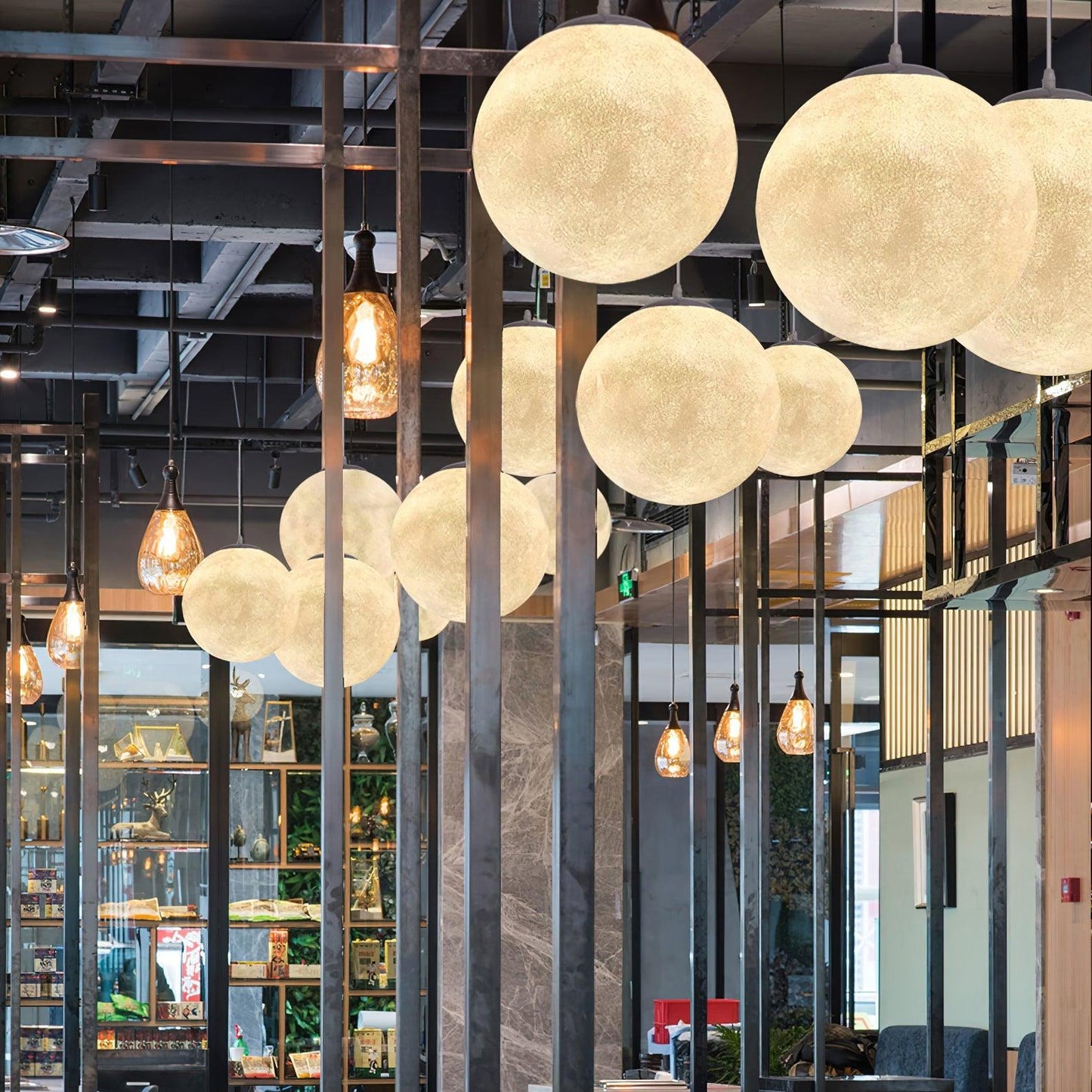 Warm Glow Moon Pendant Light for Home Decor
