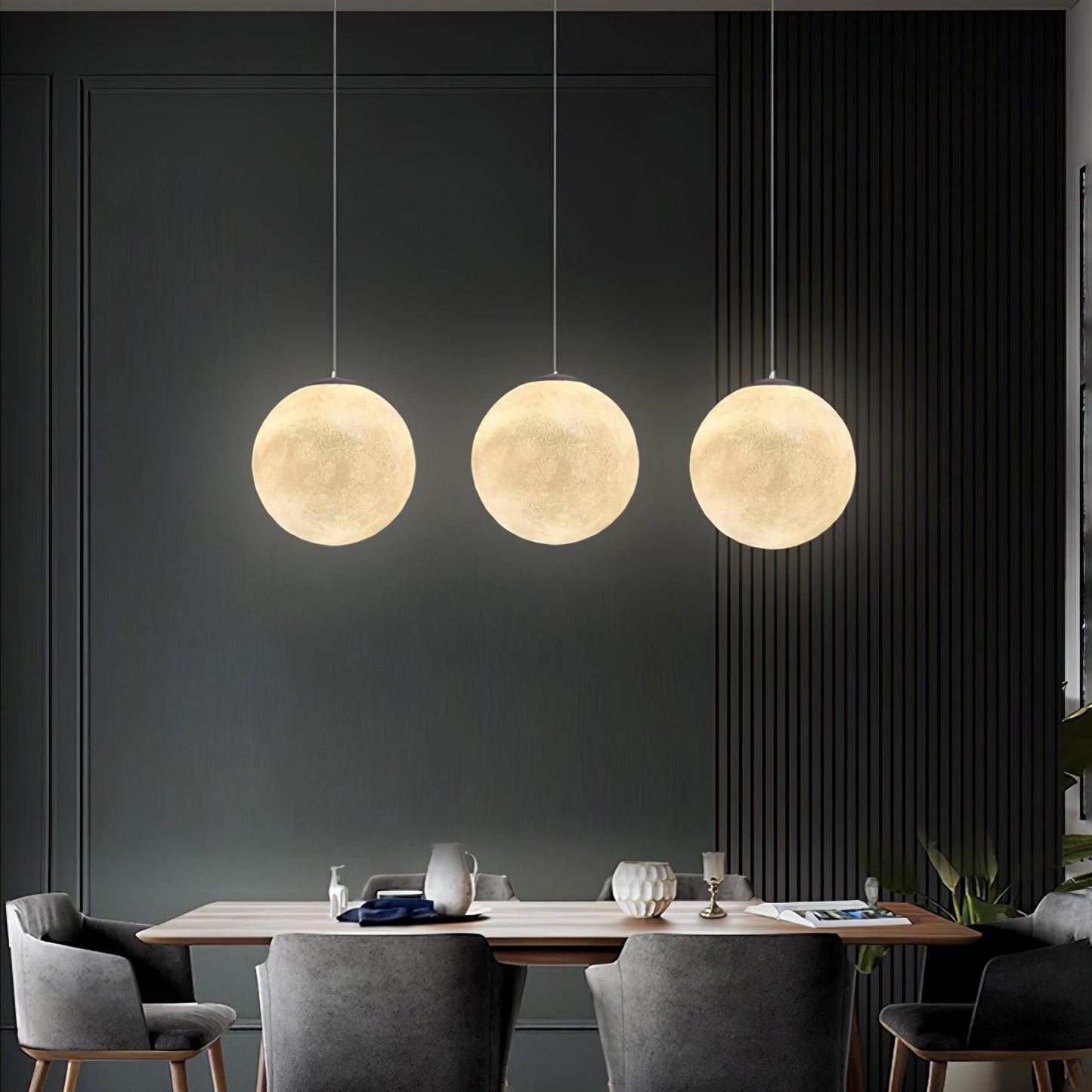Warm Glow Moon Pendant Light for Home Decor
