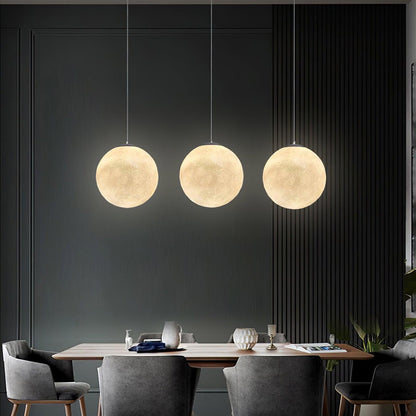 Warm Glow Moon Pendant Light for Home Decor