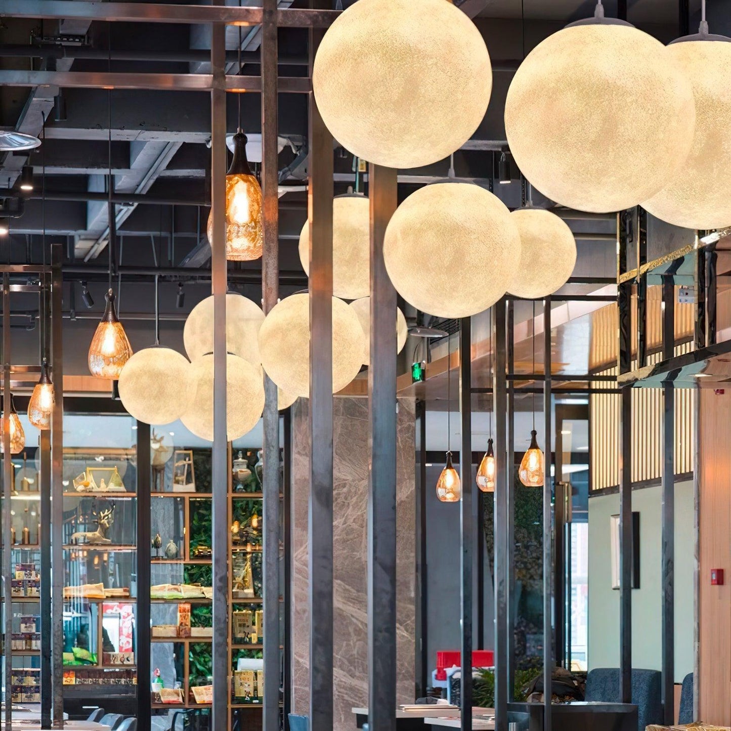 Warm Glow Moon Pendant Light for Home Decor