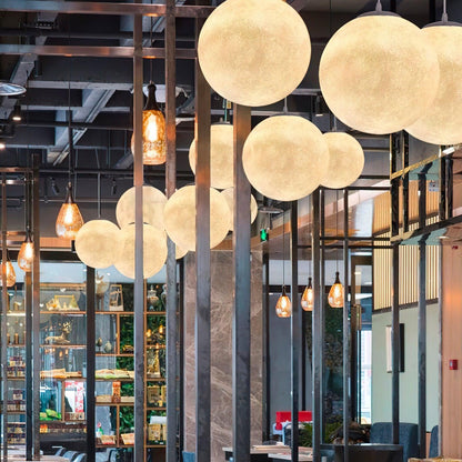 Warm Glow Moon Pendant Light for Home Decor