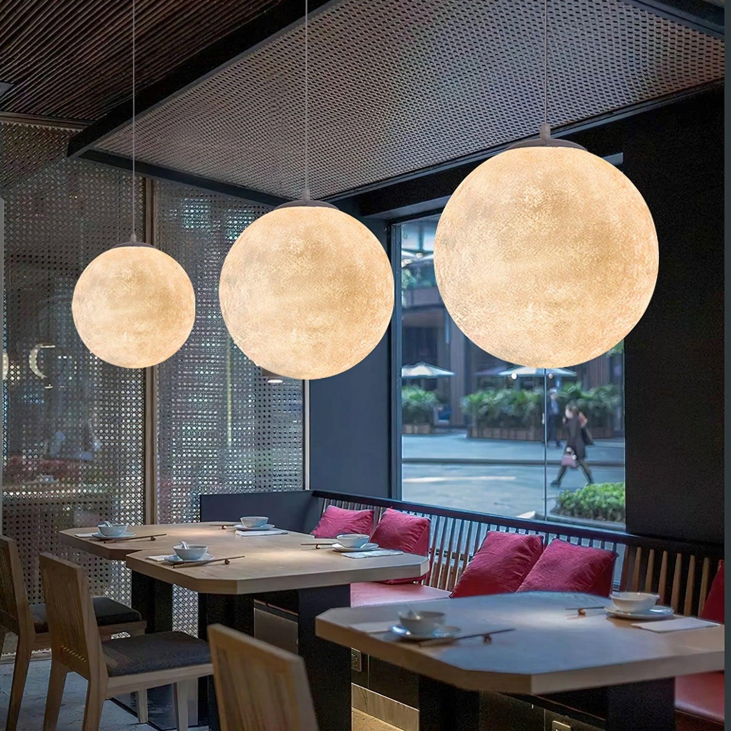 Warm Glow Moon Pendant Light for Home Decor
