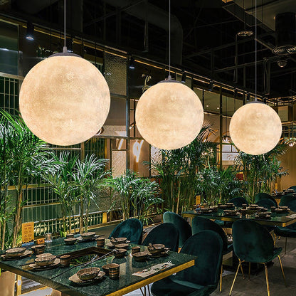 Warm Glow Moon Pendant Light for Home Decor