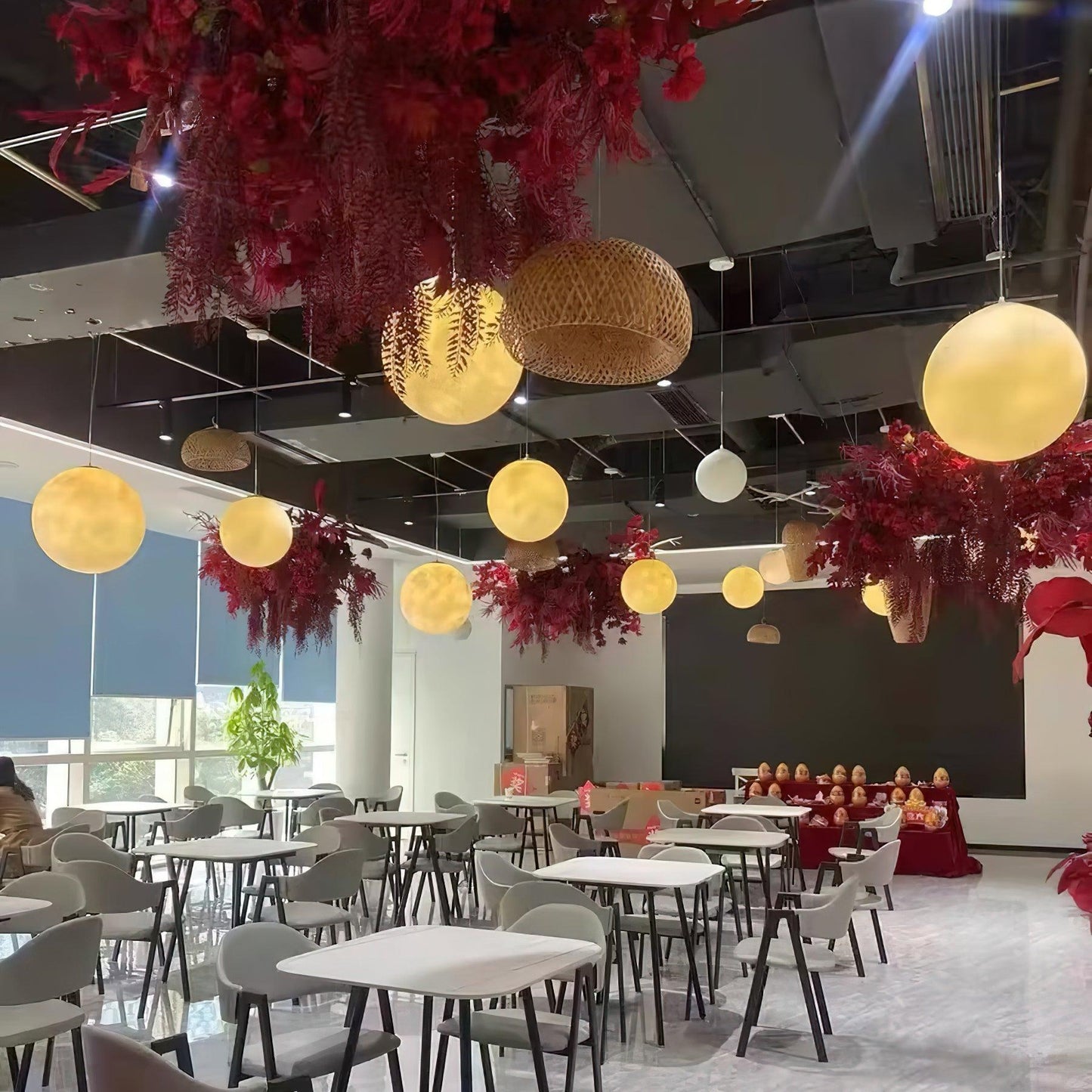 Warm Glow Moon Pendant Light for Home Decor