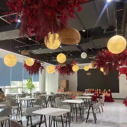 Warm Glow Moon Pendant Light for Home Decor