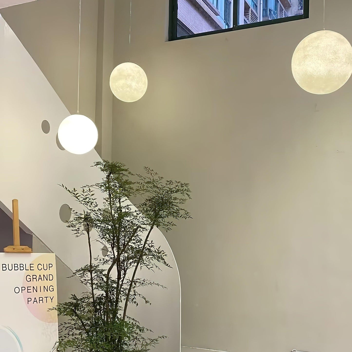 Warm Glow Moon Pendant Light for Home Decor