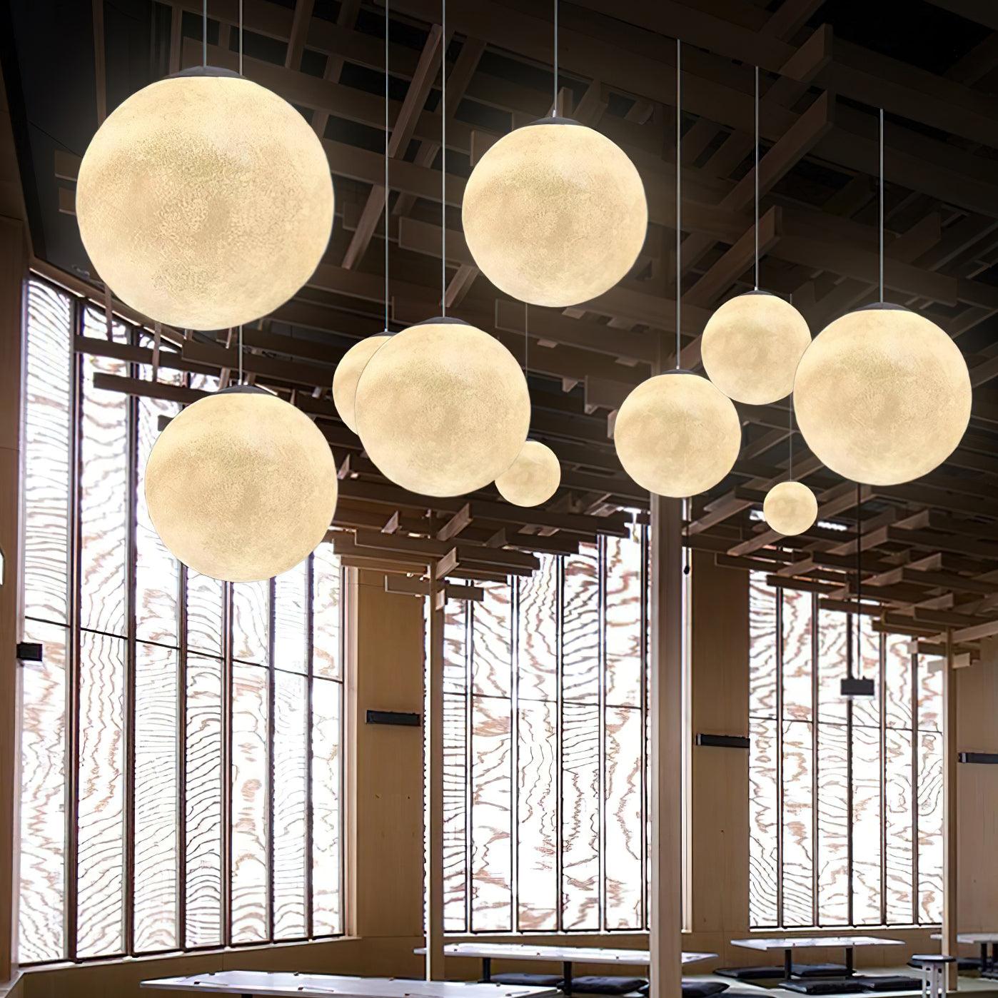 Warm Glow Moon Pendant Light for Home Decor