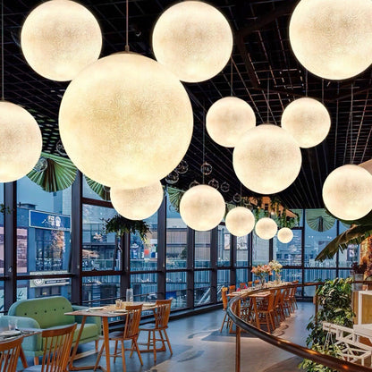 Warm Glow Moon Pendant Light for Home Decor