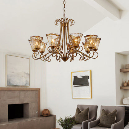 Luxury Glass Chandelier Lighting Fixture - Lusomart