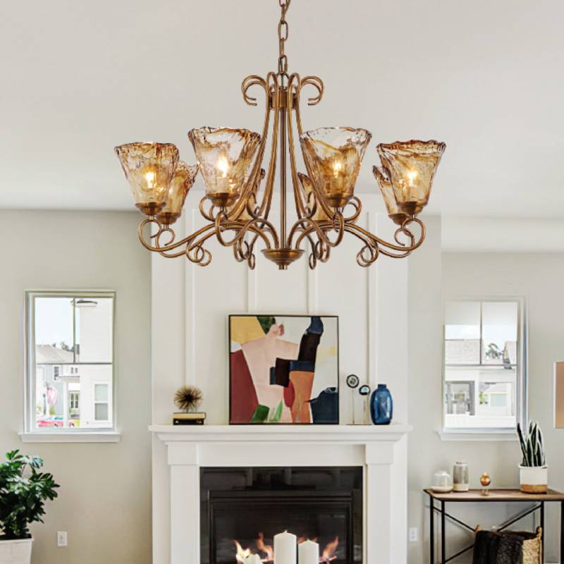 Luxury Glass Chandelier Lighting Fixture