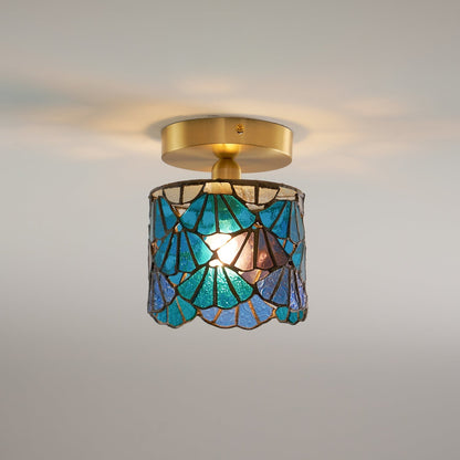 MosaicGlow | Charming Colorful Tiffany Ceiling Light Fixture 3