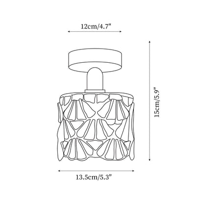 MosaicGlow | Charming Colorful Tiffany Ceiling Light Fixture 4