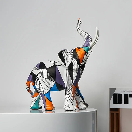Colorful Elephant Decor Figurine - Lusomart