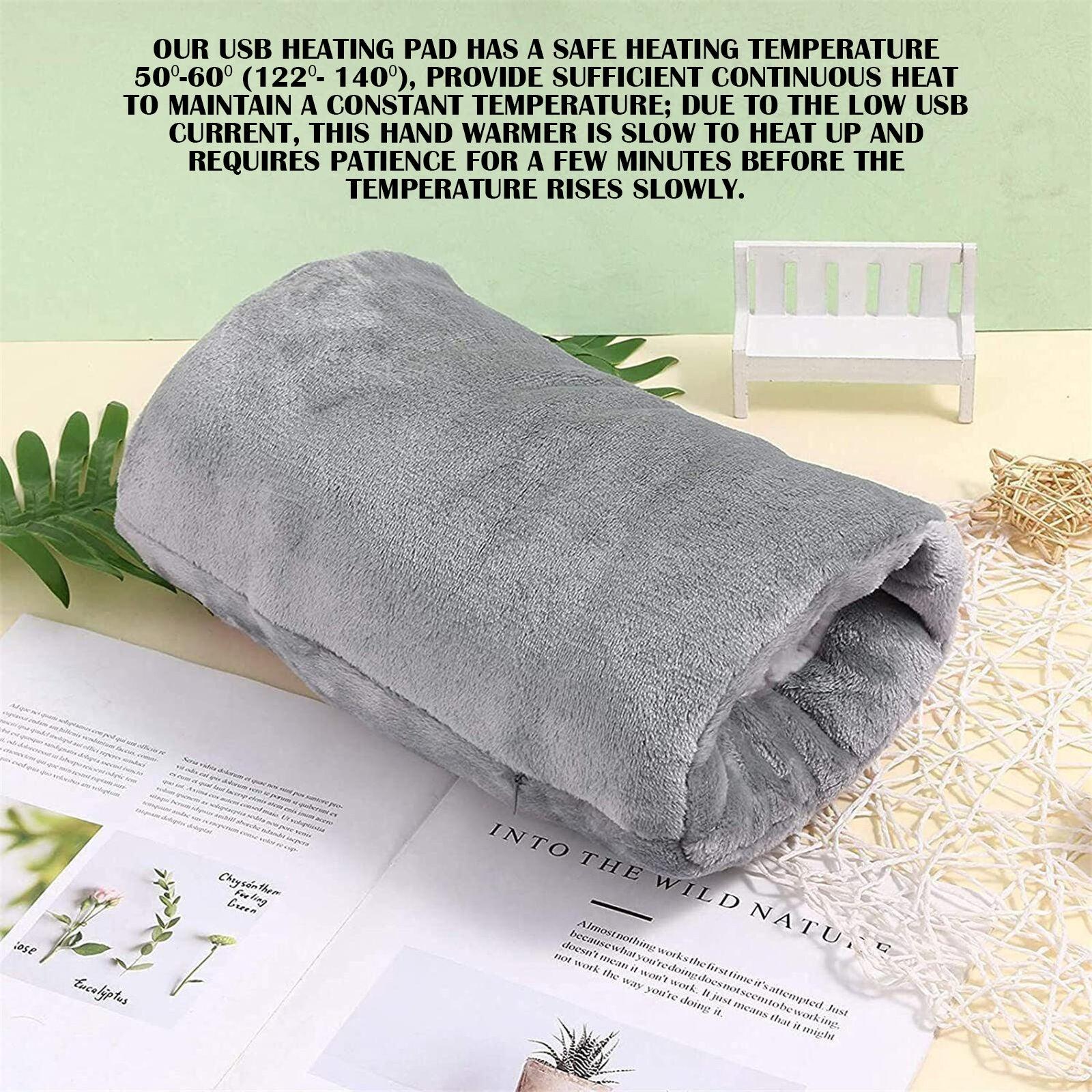 Muffler for Hands - USB Electric Hand Warmer Pouch Winter Hands Heater Bag Velvet Heating Hand Muffs 2
